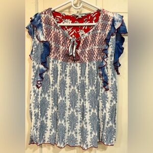 John Mark Sleeveless Blouse - size XL